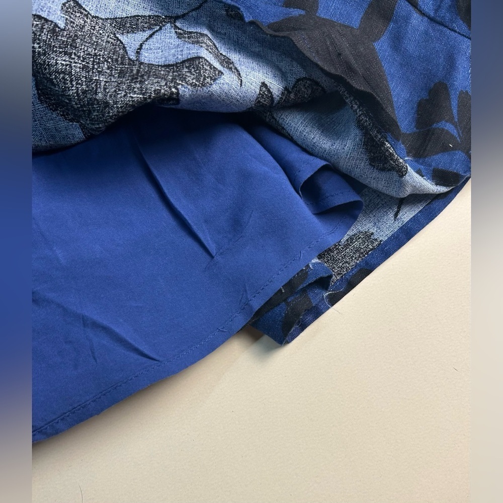 Kate Spade Blue and Black Floral Blouse - Picture 7 of 9